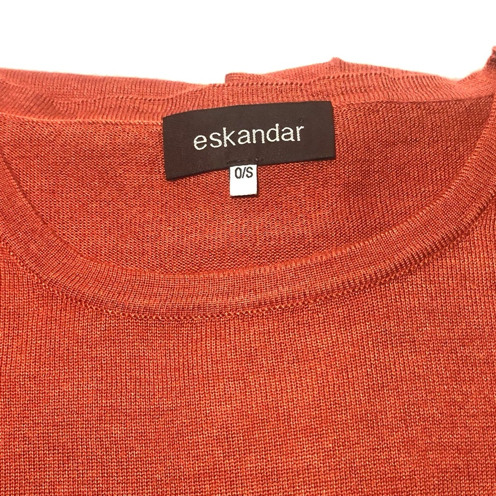 Eskandar Women’s Cashmere & Silk Blend Box-cut Sweater, Size S - Picture 4 of 7